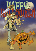 Monstre et citrouille pour Halloween